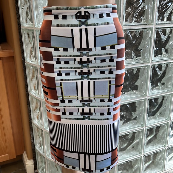 Clover Canyon Geometric Print Pencil Skirt - Picture 1 of 4